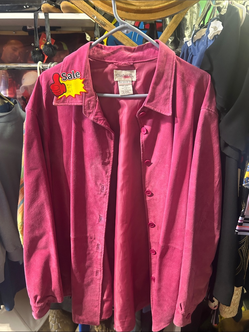Chadwicks Pink Button-Front Blazer Jacket